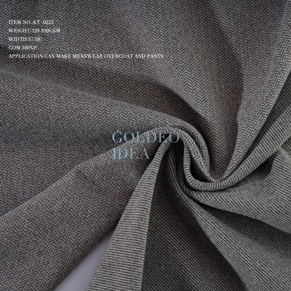 100% Polyester Knit Fabric for Men's Overcoat and Pants