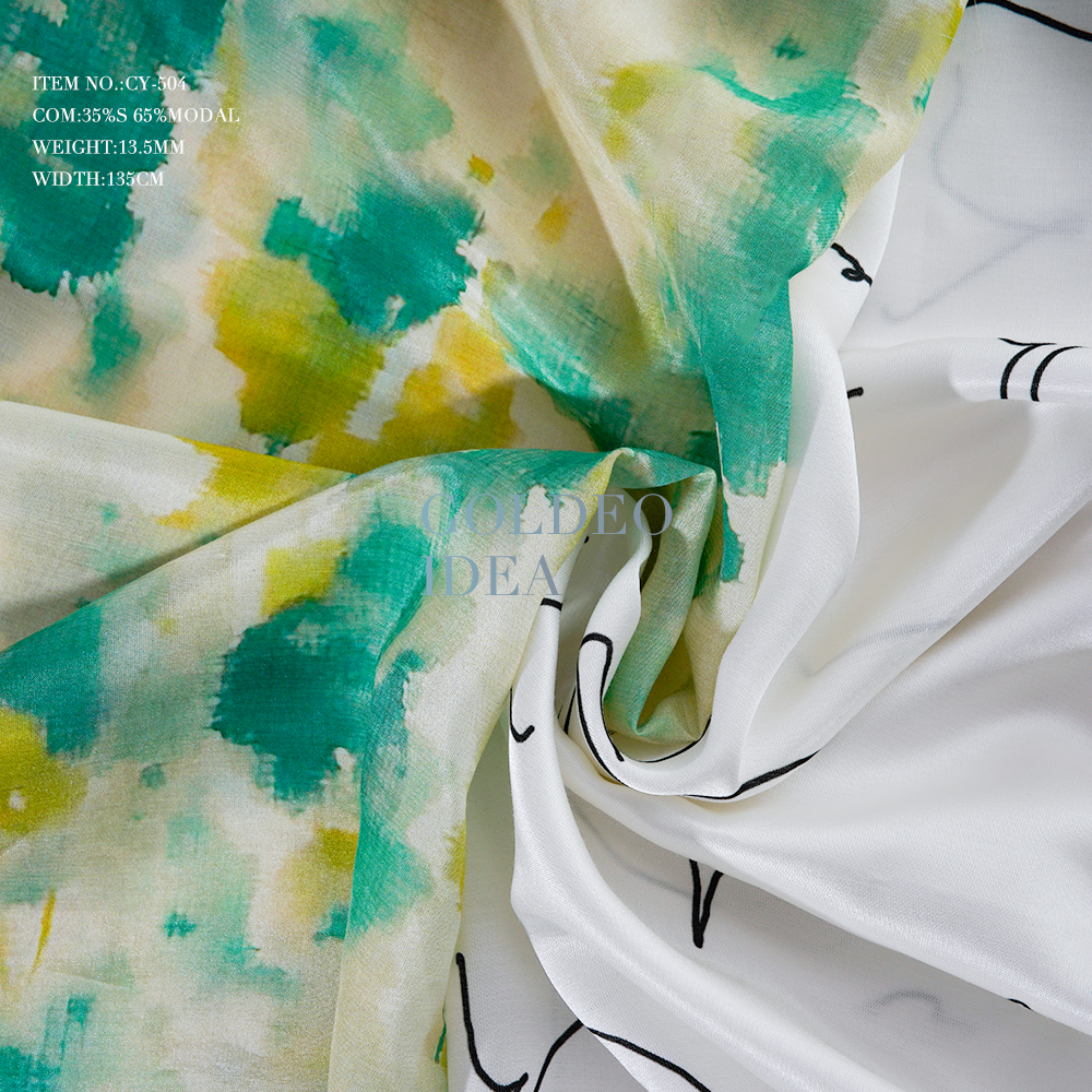 Soft Modal Silk Printed Fabric