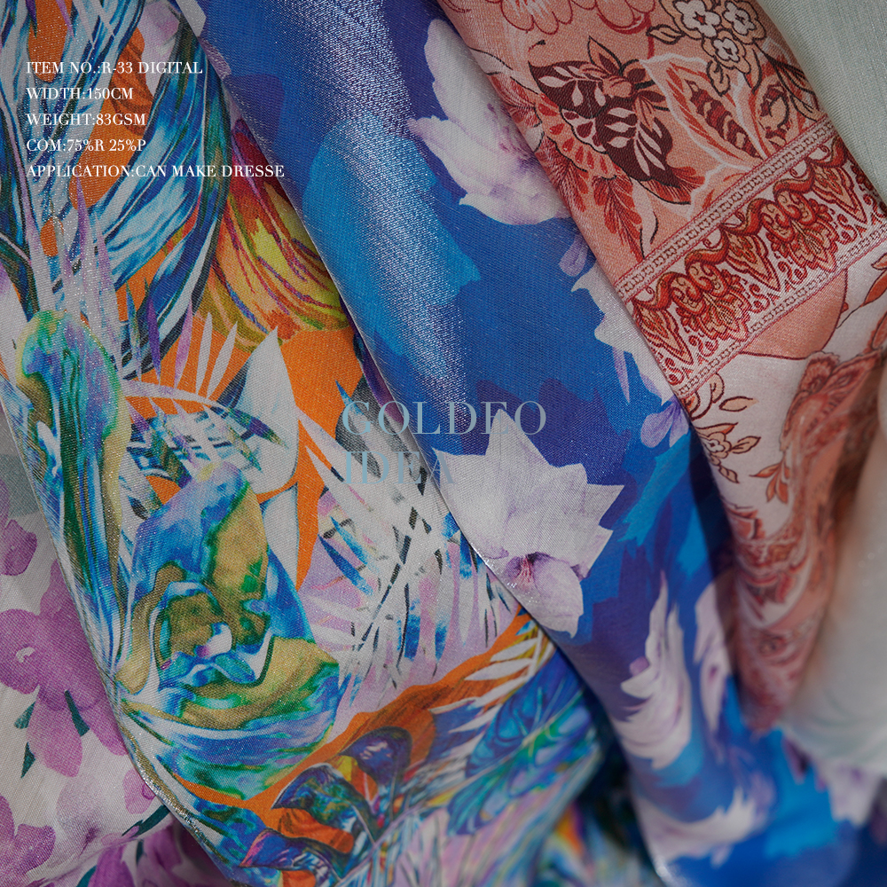 75 Rayon 25 Polyester Printing Fabric