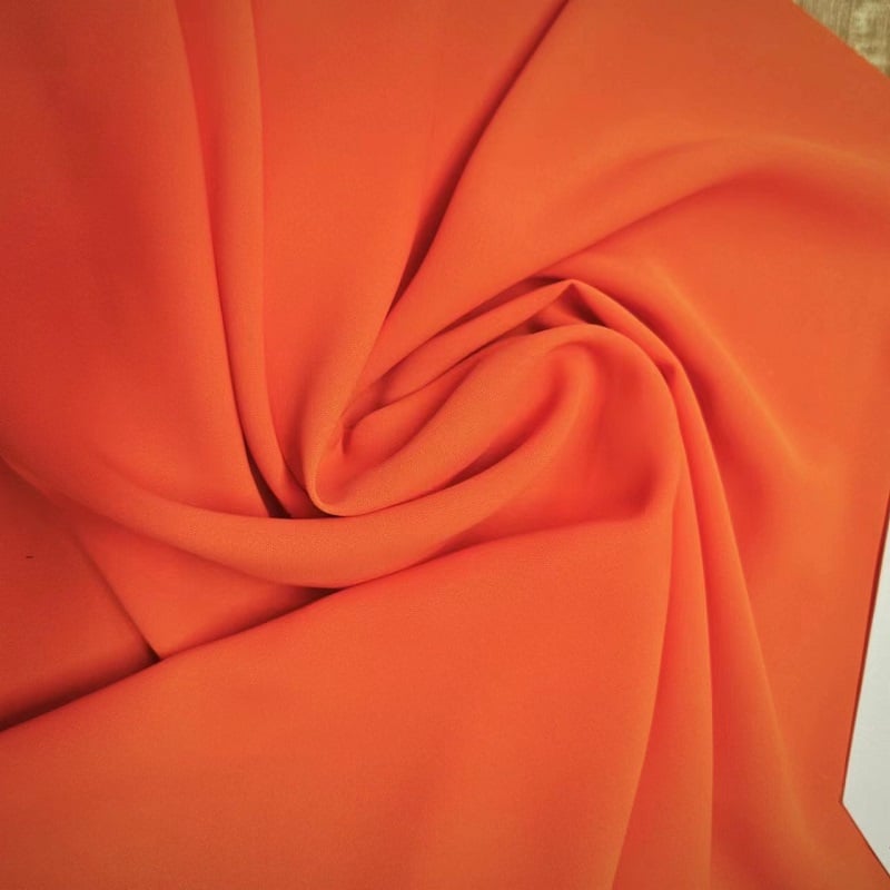 Orange Fashion 100% Polyester Spandex Woven Fabric